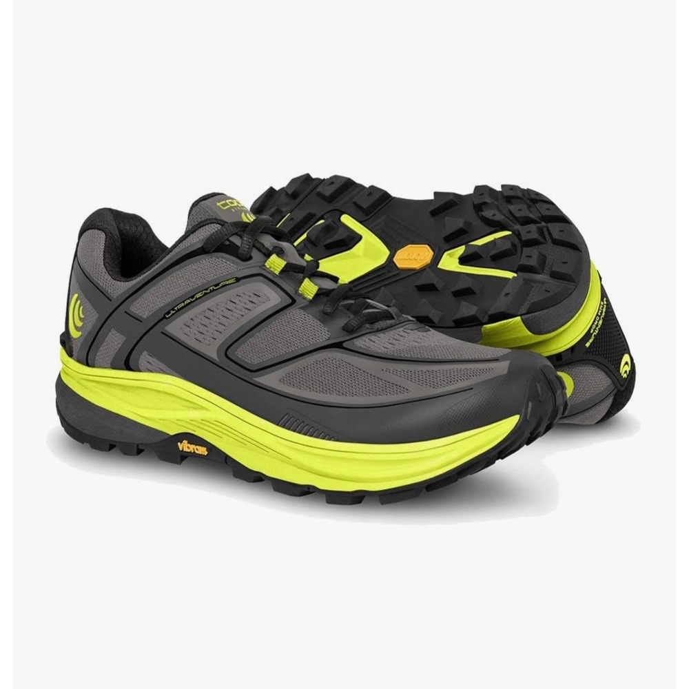 Like new Topo Athletic Ultraventure Mens Gray Yellow Trail Running Shoes Sneaker - Picture 4 of 11